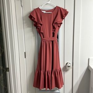 Ivycityco Clary dress in magnolia pink. Size XXL -fits like XL